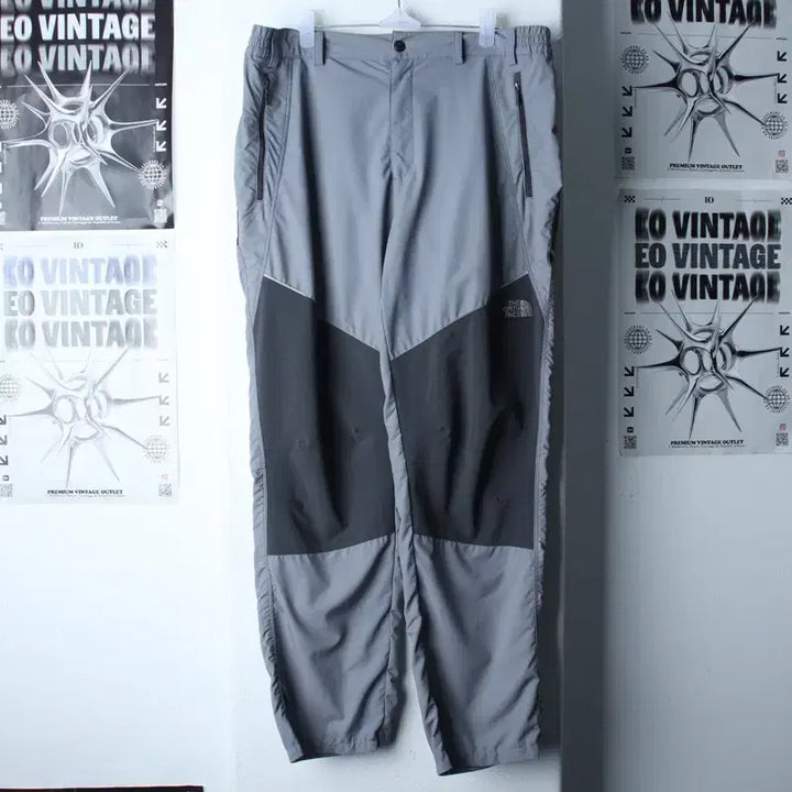 [BUNJANG] The North Face XL Functional Hiking Training Pants - Grey / (XL) 노스페이스 트레이닝복 바지 등산 기능성 밴딩 그레이-264D