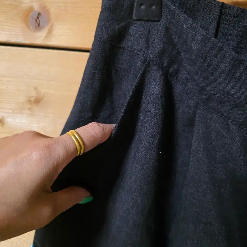 [BUNJANG] Vintage Linen Blend Trousers / 마밴딩바지