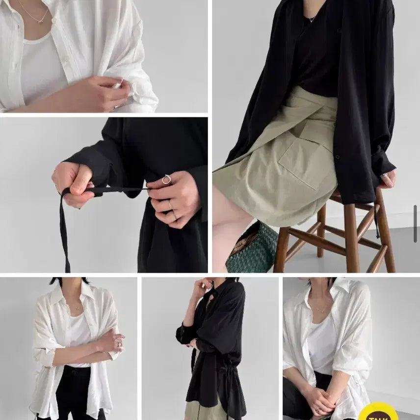 [BUNJANG] Monologue Sheer Loose Fit Shirt / [보관만한새제품] 모놀로그 여리 시스루 루즈 남방 프리사이즈