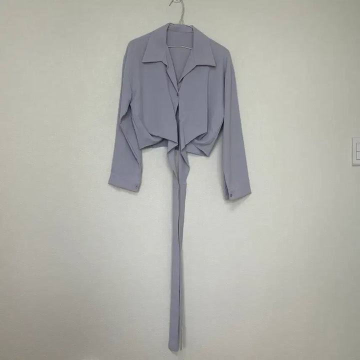 [BUNJANG] New Wrap Crop Shirt / [새상품] 랩 크롭 셔츠