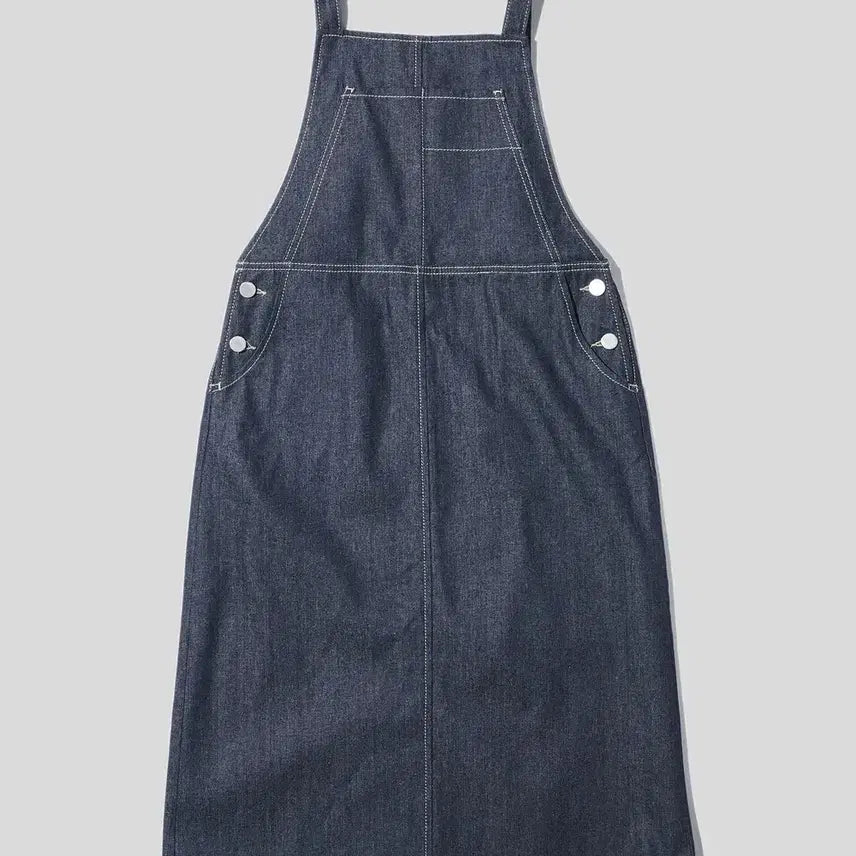 [BUNJANG] Plac Overall Denim Dress / 플랙 오버롤 데님원피스
