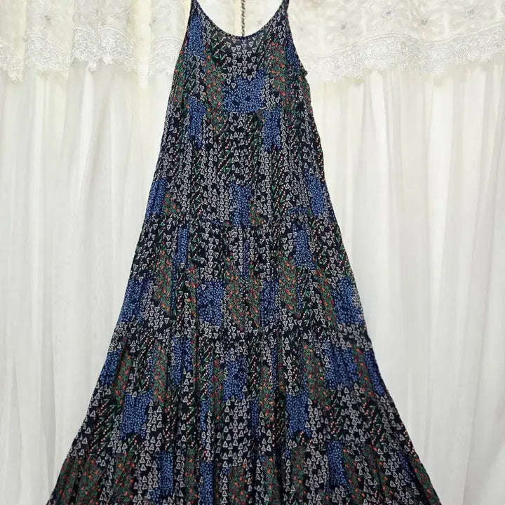 [BUNJANG] Luxury Pleats String Long Dress / 럭셔리플리츠 끈 롱 원피스
