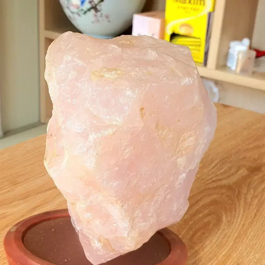 [BUNJANG] Rose Quartz Crystal with Stand / 수석- 장미 수정