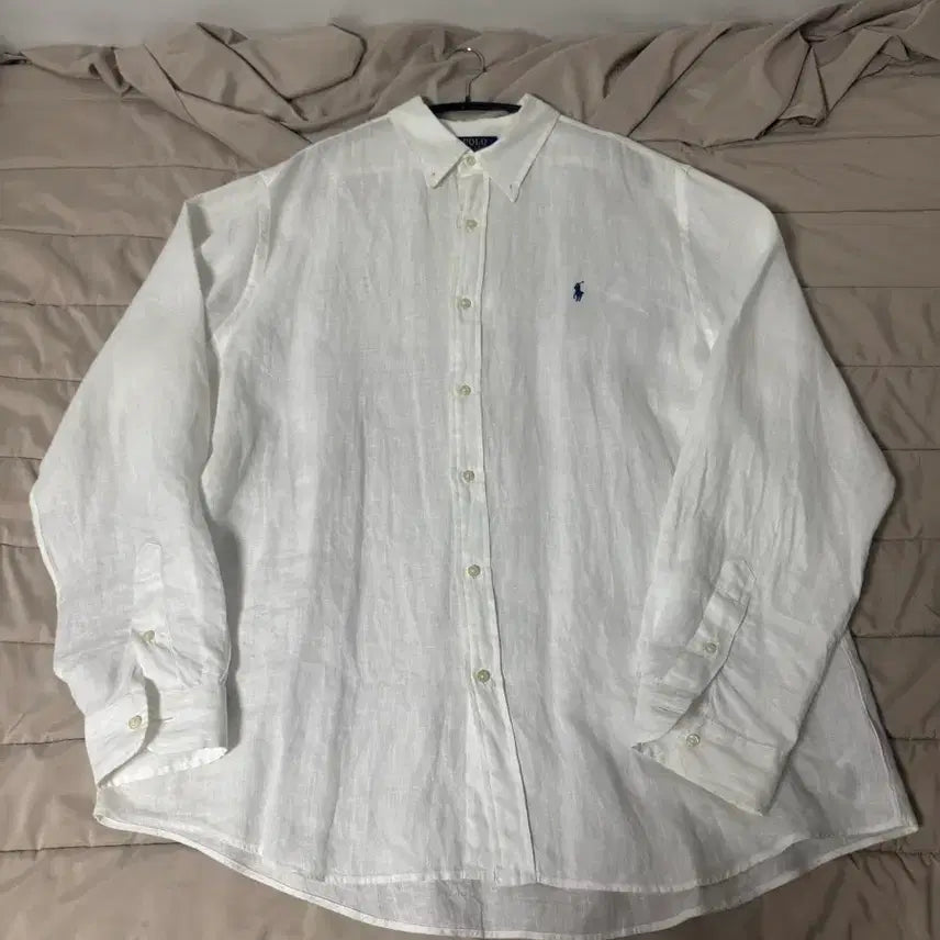 [BUNJANG] Polo Linen Shirt XXL / 폴로 린넨셔츠 XXL