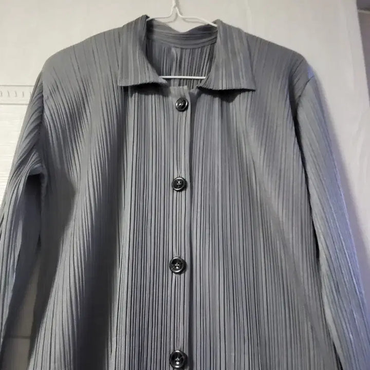 [BUNJANG] Pleated Jacket Charcoal Gray / 플리츠 자켓 차콜 그레이