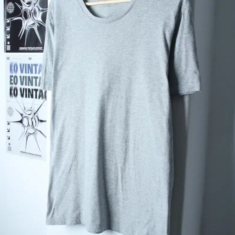 [BUNJANG] Calvin Klein T-Shirt Grey Basic Plain (L-XL) / (L-XL) 캘빈클라인 반팔 티셔츠 그레이 무지 기본-7586