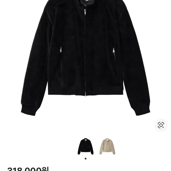 [BUNJANG] Allene Velour Stand Collar Blouson Black / 알렌느 벨루아 스탠드 카라 블루종 블랙