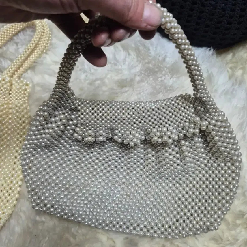 [BUNJANG] Pleated Flower Embellished Tote Bag / 플리츠 주름 꽃 장식 토트백 여러개 개당