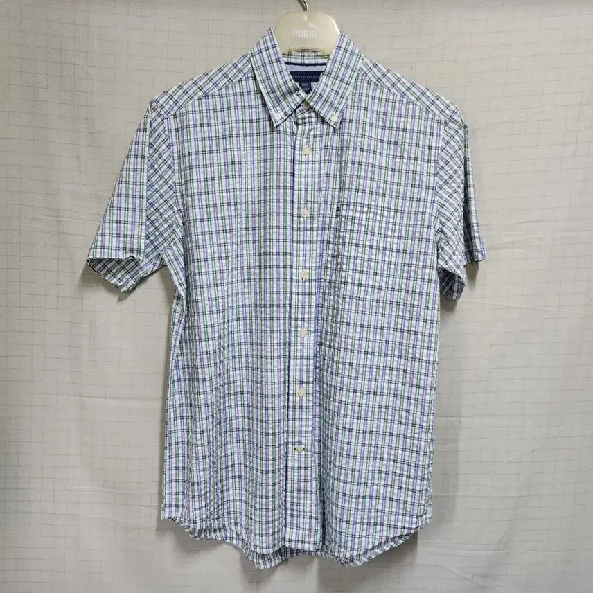 [BUNJANG] Tommy Hilfiger Plaid Check Pattern Button-Up Shirt S (95) / 타미힐피거 남방셔츠 (S/95)