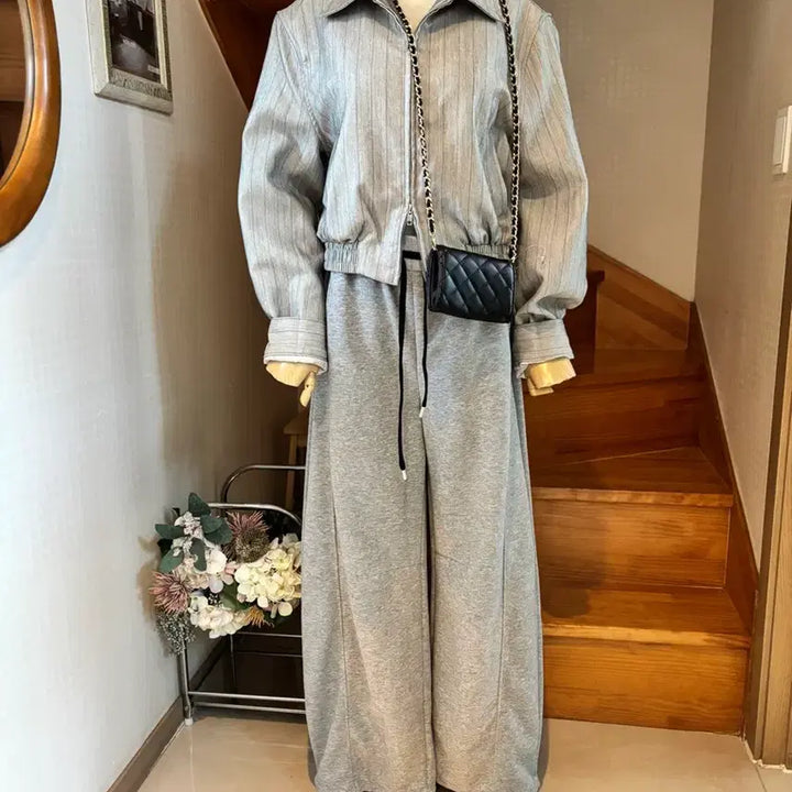 [BUNJANG] ALaWAN Two-Way Zipper Grey Sweatshirt Jacket / ALaWAN
