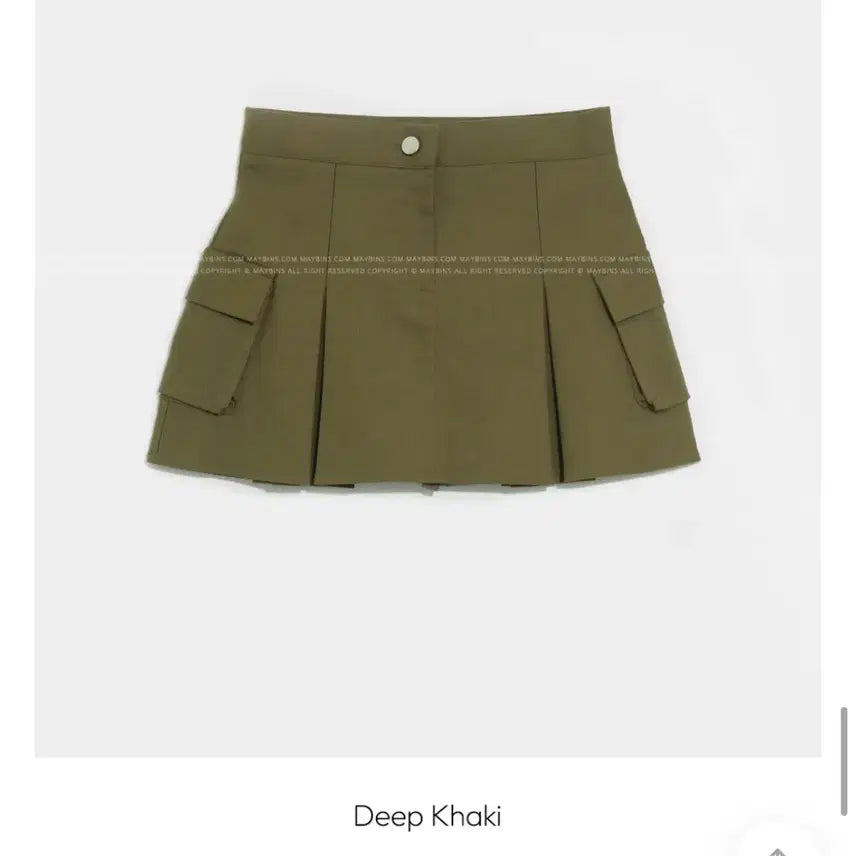 [BUNJANG] Khaki Cargo Pleats Mini Skirt with Inner Shorts / 카키 카고 플리츠 미니스커트(속바지 내장)