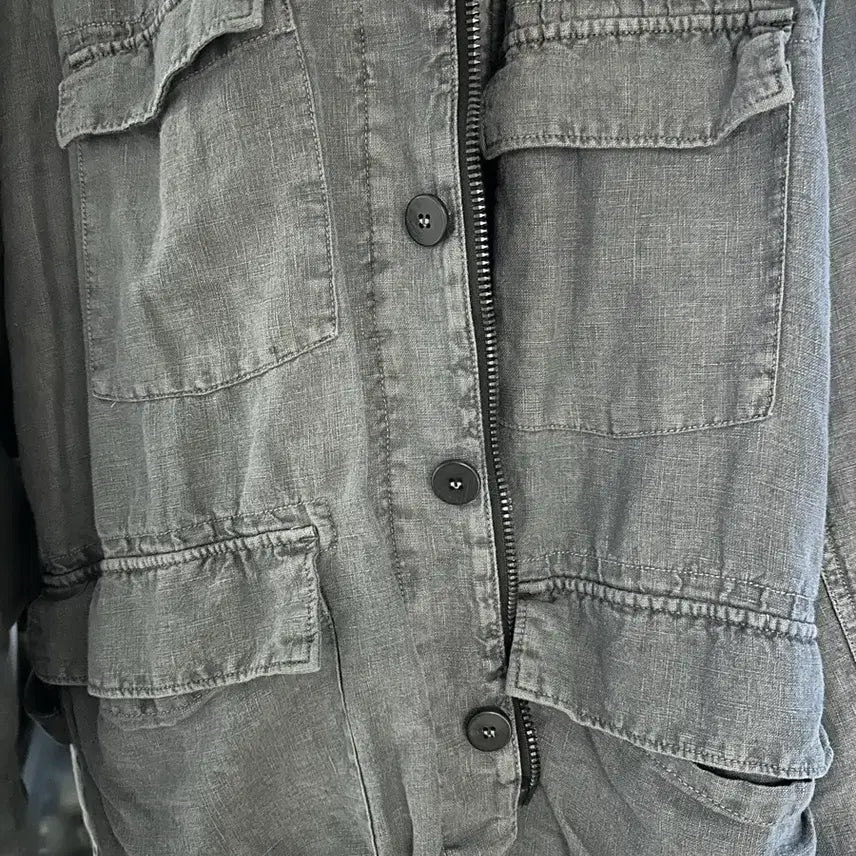[BUNJANG] Polytuu Linen Field Jacket Faded Blue / [4] 폴리테루 린넨 필드 자켓 페이디드 블루
