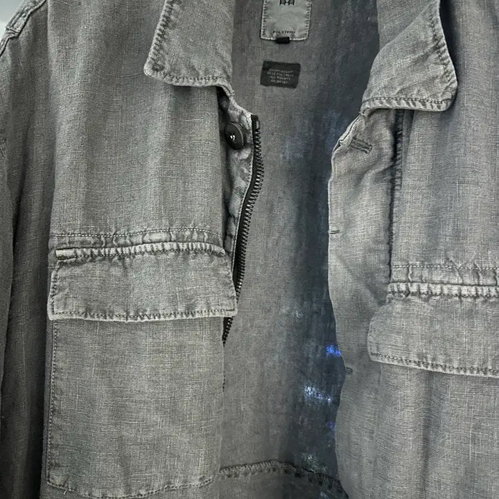 [BUNJANG] Polytuu Linen Field Jacket Faded Blue / [4] 폴리테루 린넨 필드 자켓 페이디드 블루