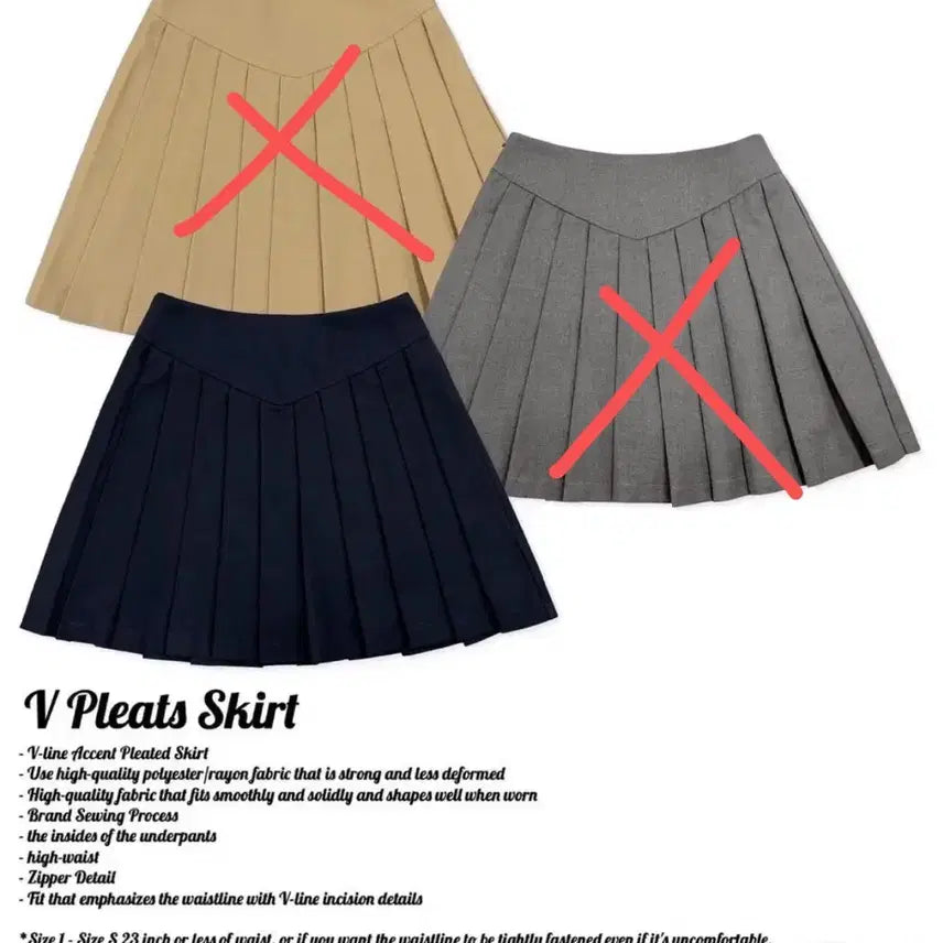 [BUNJANG] Fadeit V Pleats Skirt Navy Size 2 / 페일제이드 V 플리츠 스커트 네이비 2사이즈