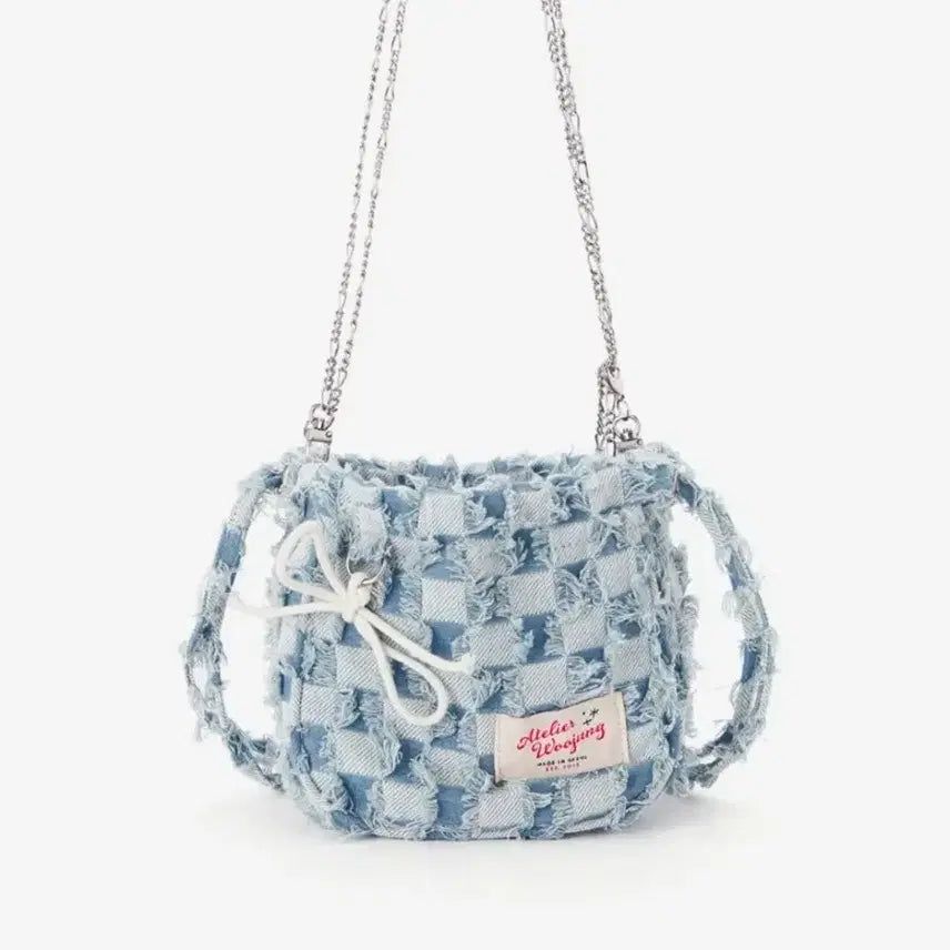 [BUNJANG] Atelier Denim Check Shoulder Bag / 원가 8만원) 아뜰리에 데님 체크 숄더백