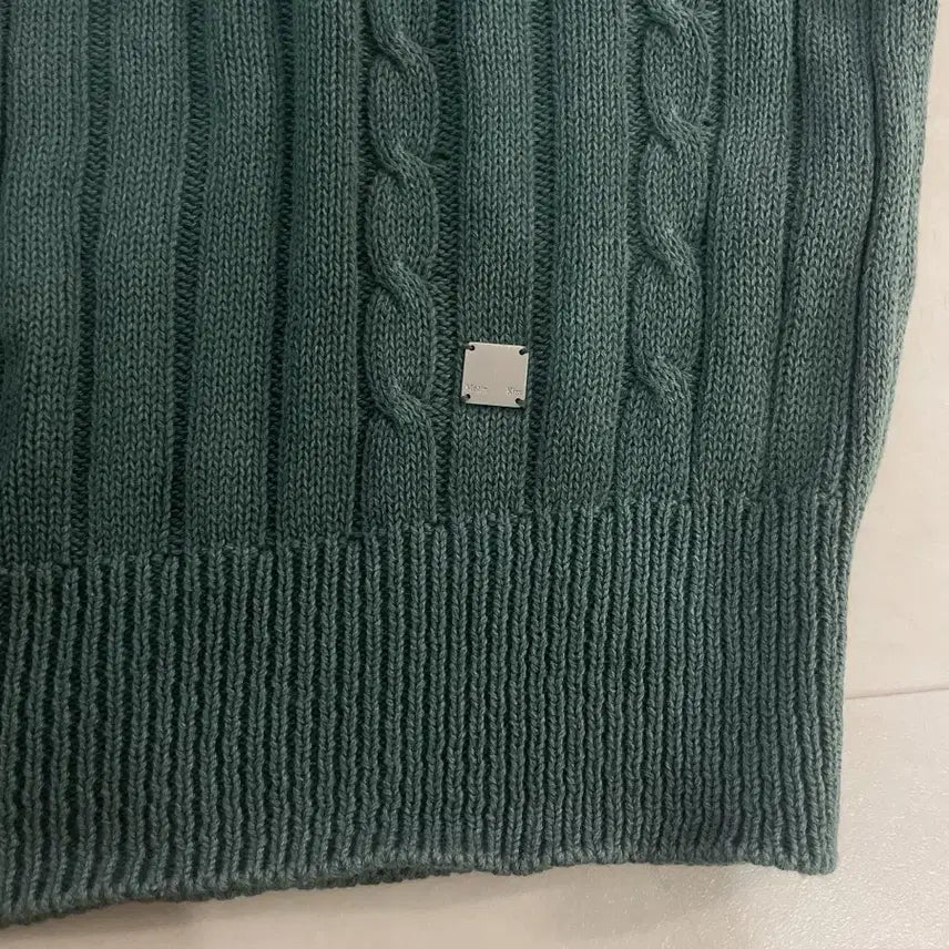 [BUNJANG] Main Kim Cable Knit Sweater Green / Main Kim 케이블 니트 그린
