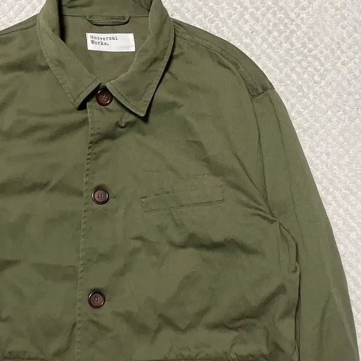 [BUNJANG] Universal Works Military Field Coverall Work Jacket Khaki / [L] 유니버셜 웍스 밀리터리 필드 커버올 워크 자켓 카키