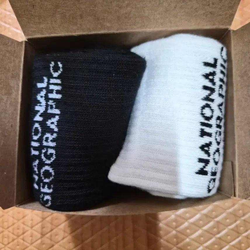 [BUNJANG] National Geographic Crew Socks (2 Set Bundle) / 내셔널지오그래픽 크루삭스 N265APE493 미사용 2세트일괄