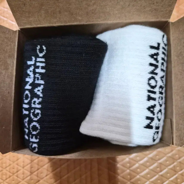 [BUNJANG] National Geographic Crew Socks (2 Set Bundle) / 내셔널지오그래픽 크루삭스 N265APE493 미사용 2세트일괄