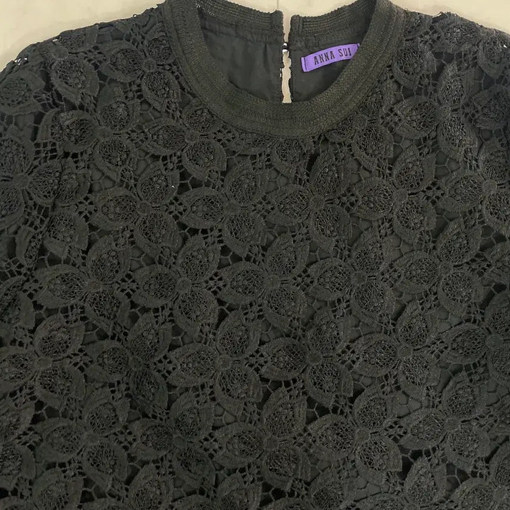 [BUNJANG] Anna Sui Black Lace Blouse / ANNA SUI 블랙 레이스 블라우스