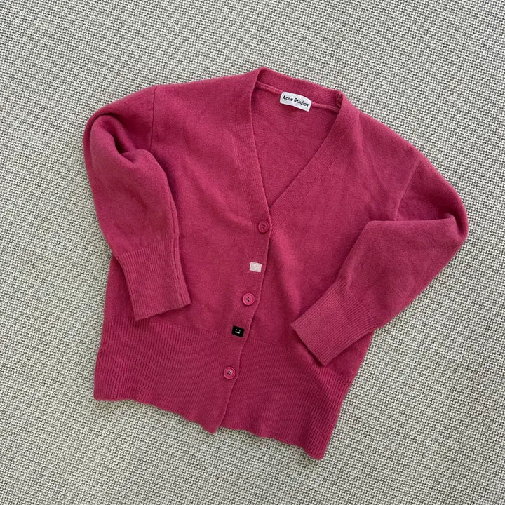 [BUNJANG] Vintage Pink Cardigan / 실측확인 빈티지 여성 핑크 가디건 0508D