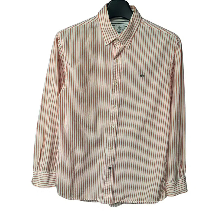 [SOLD OUT] 105 라코스테 로고 오렌지 스트라이프 셔츠