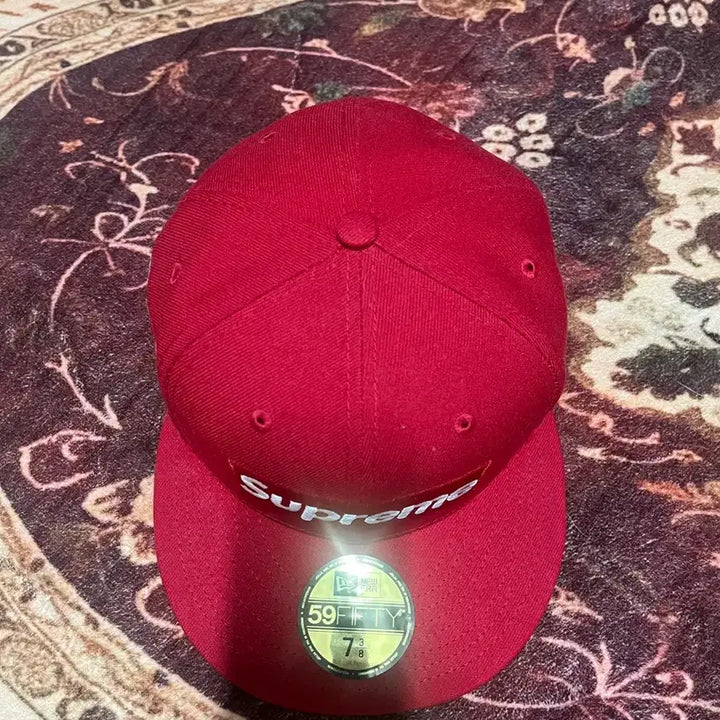 [BUNJANG] Supreme New Era 59FIFTY Fitted Cap Red / 슈프림 뉴에라 7 3/8