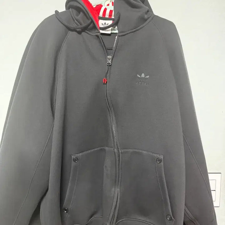[BUNJANG] Adidas x Ordinary People Full Zip Hoodie Black / 아디다스 오디너리피플 후드 풀집 후드집업 블랙