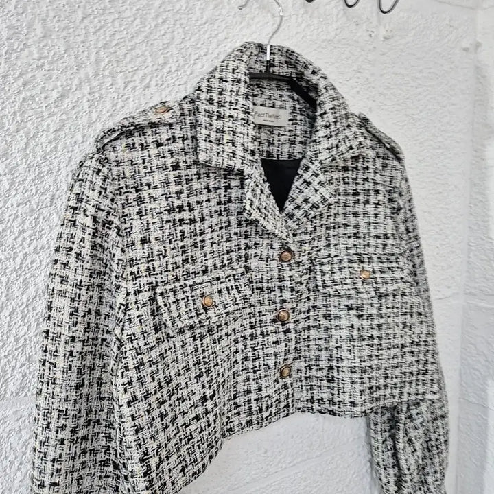 [BUNJANG] Factonald Tweed Crop Jacket / 팩더널드 트위드 크롭 자켓