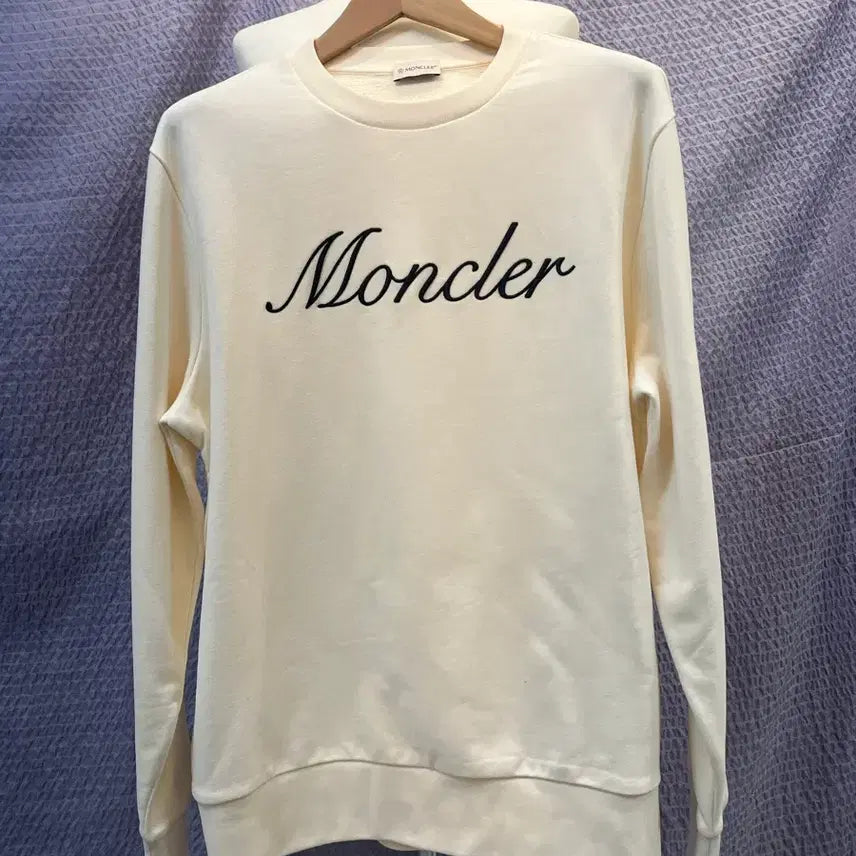 [BUNJANG] Moncler Script Logo Sweatshirt XXL / 품몽클레어 스크립트 로고 맨투맨 XXL 새옷급 24년