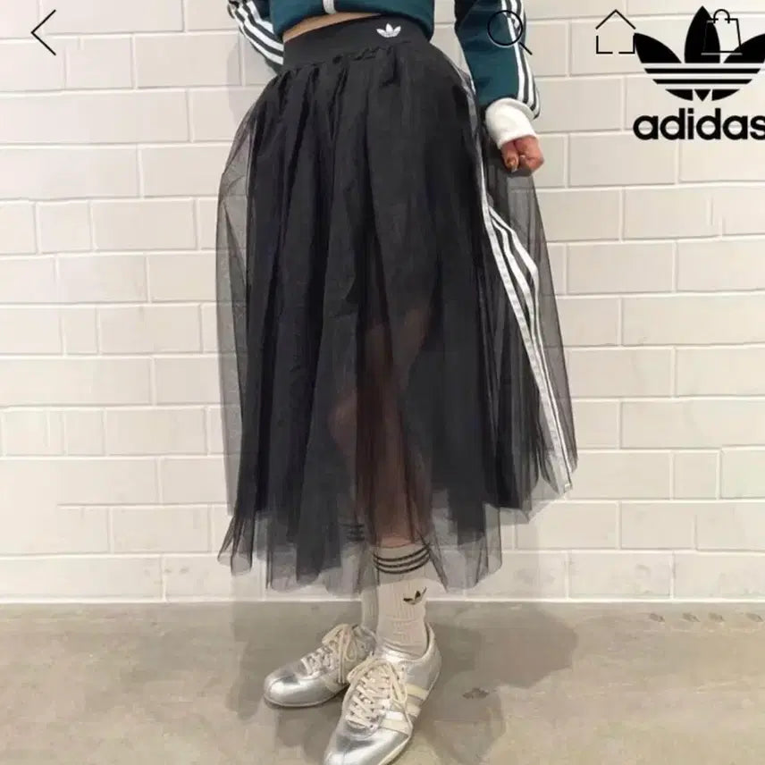 [BUNJANG] Adidas Sheer Tulle Skirt / 아디다스 시스루 튤스커트