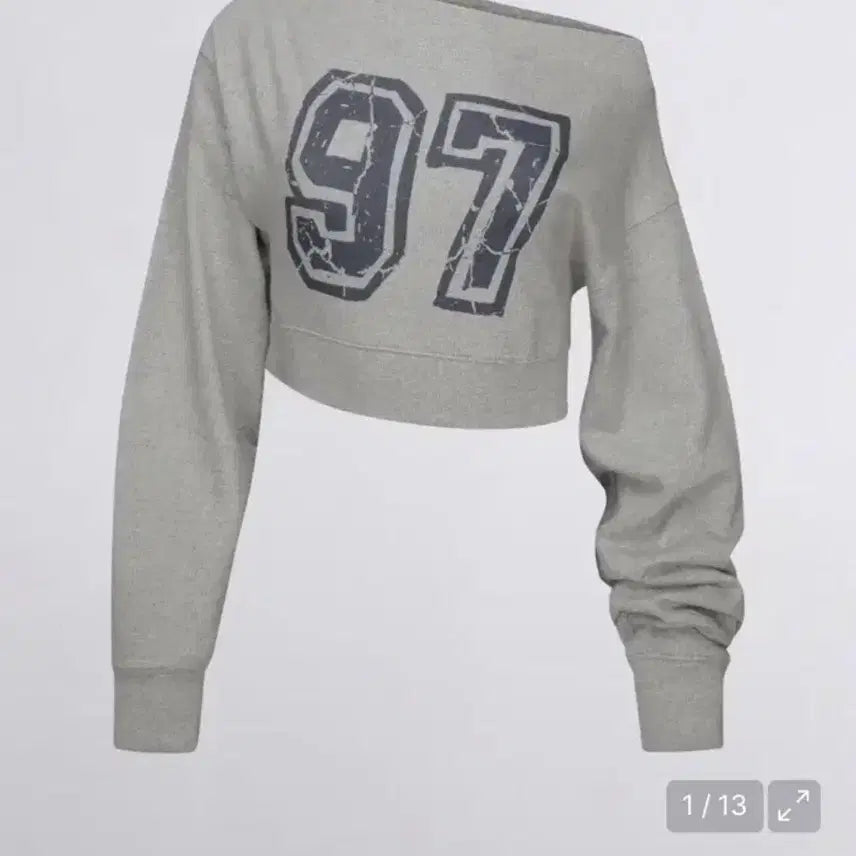 [BUNJANG] Sculptor Cropped Sweatshirt Grey S / 스컬프터  크롭 스웻셔츠 그레이 S