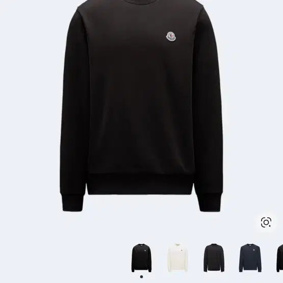 [BUNJANG] Moncler Logo Patch Sweatshirt Black 24FW / 24년정품 몽클레어 로고 패치 스웨트셔츠 블랙 24FW