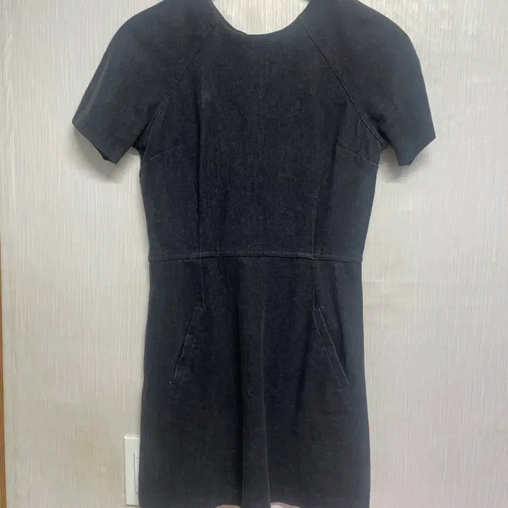 [BUNJANG] Black Denim Mini Dress / 블랙 청 원피스