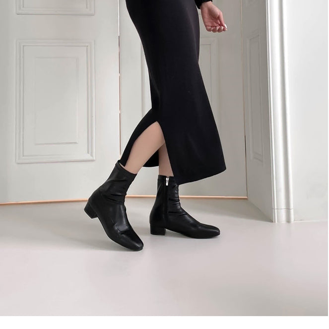 [BUNJANG] Low Heel Spandex Boots Size 235 / 새상품 로우굽 스판 부츠 235사이즈 판매