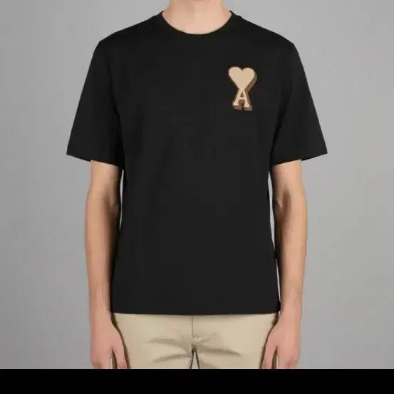 [BUNJANG] AMI Heart Logo Patch Oversized T-Shirt Black XL / 아미 하트 로고 패치 블랙 XL 오버핏 새상품 무료배송