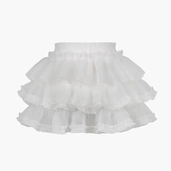 [BUNJANG] Ruffleneck Tulle Skirt White / 러프넥 튜튜 스커트 화이트