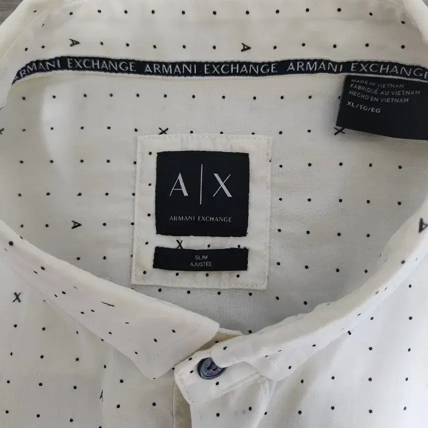 [BUNJANG] Armani Exchange Logo Pattern Long Sleeve Shirt (2XL) / (2XL)아르마니 익스체인지 로고 패턴 남성 셔츠