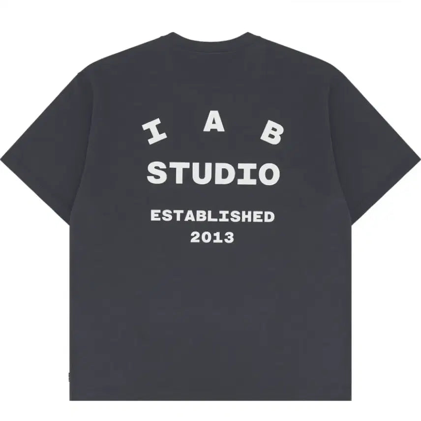 [BUNJANG] IAB STUDIO 26 T-shirt Charcoal White L / 아이앱 스튜디오 26 아이앱 티셔츠 차콜 화이트 [L]