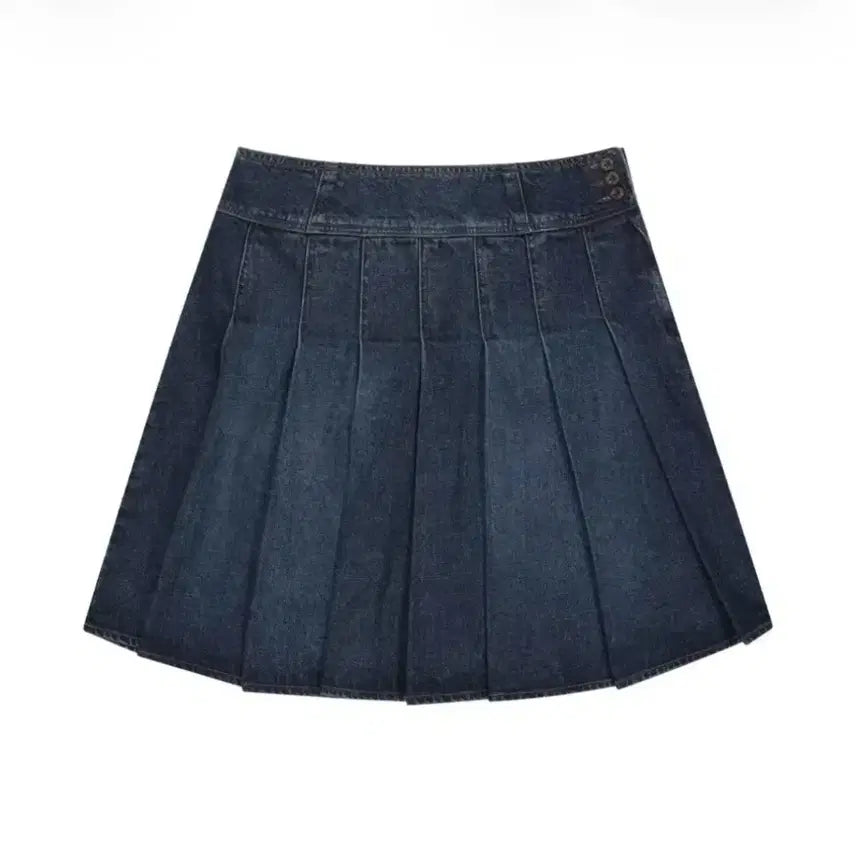[SOLD OUT] 코이세이오 데님 플리츠 스커트 네이비 1