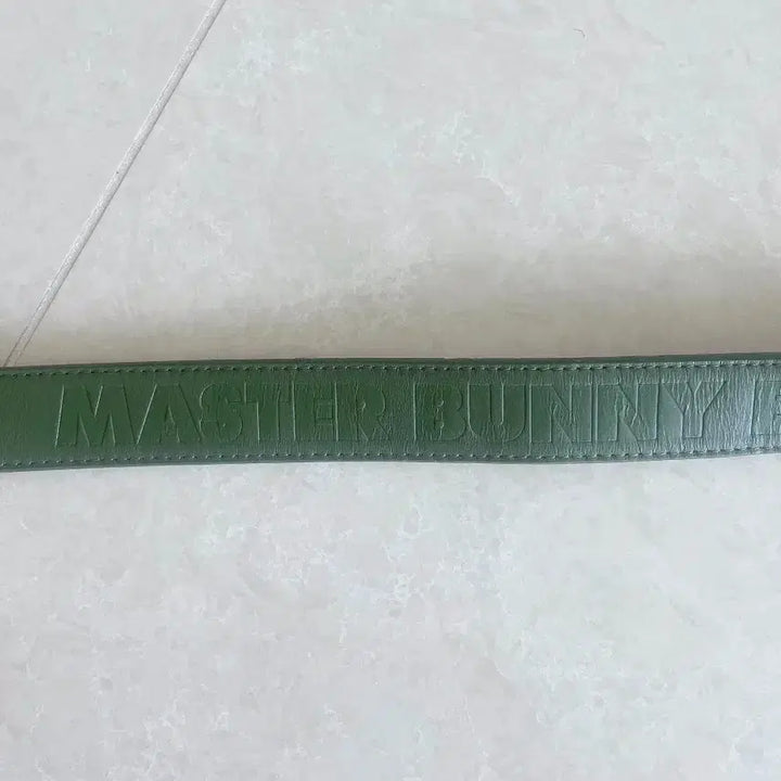 [BUNJANG] Master Bunny Green Leather Belt M Buckle / 마스터바니 그린 레더 벨트 M 버클
