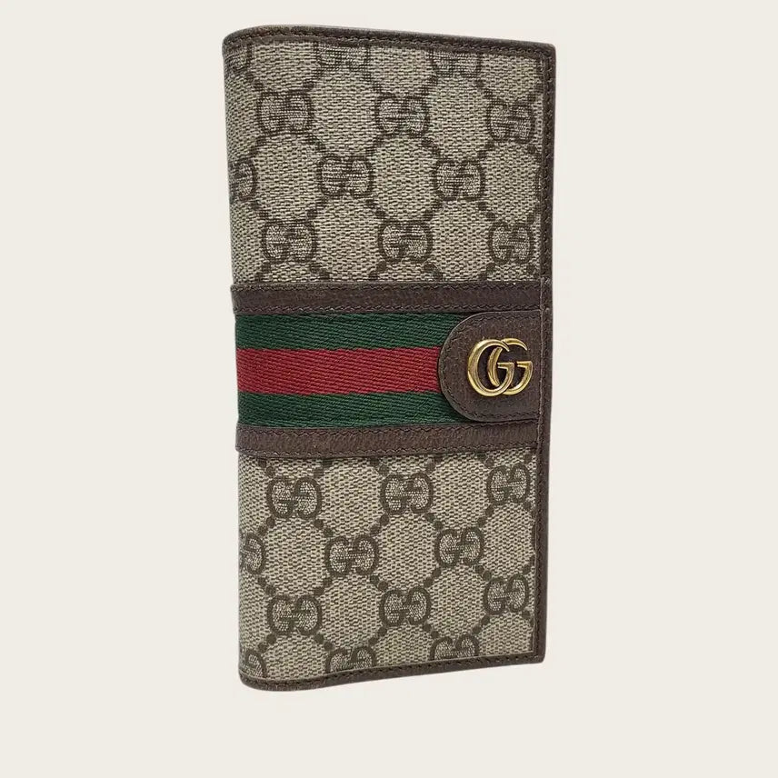 [BUNJANG] Gucci Ophidia GG Supreme Canvas Long Wallet / 구찌 GG슈프림 캔버스 오피디아 웹 장지갑