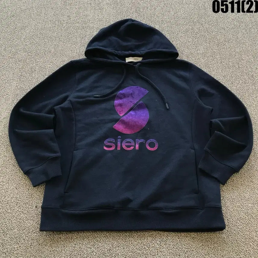 [BUNJANG] Siero Navy Hoodie / siero 시에로 후드티 네이비 95