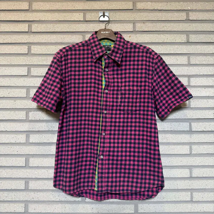 [BUNJANG] Stussy Check Short Sleeve Shirt / 스투시 체크 반팔 셔츠