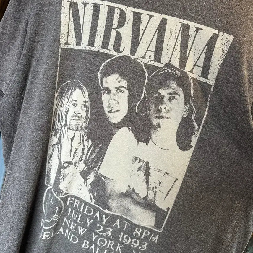 [BUNJANG] Nirvana Rock Band Graphic T-Shirt / [100]너바나 락밴드 프린팅 티셔츠