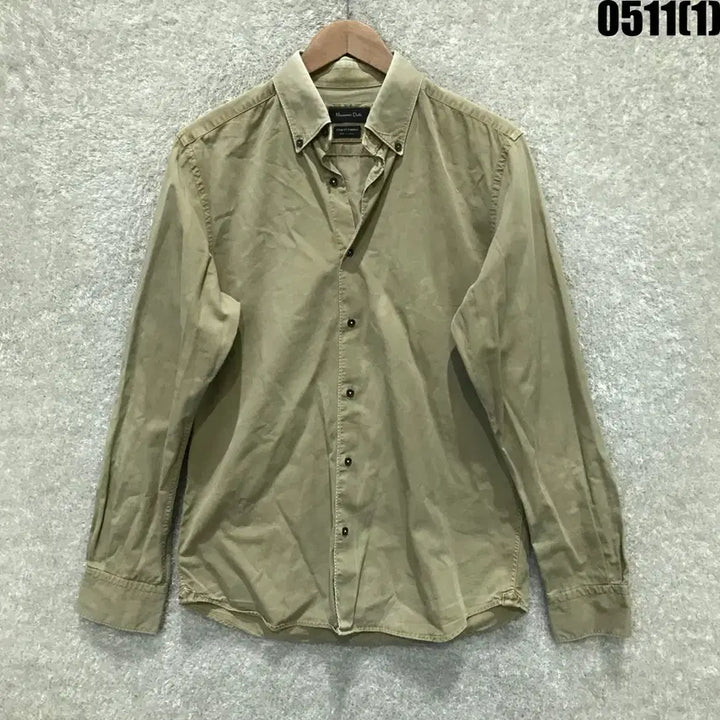 [BUNJANG] Massimo Dutti Khaki Slim Fit Shirt (M) / 마시모두띠 셔츠 카키색 남방 m