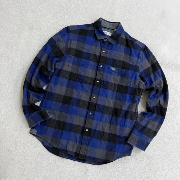 [BUNJANG] Lacoste Flannel Long Sleeve Shirt / M 라코스테 플란넬 긴팔 셔츠 0427T