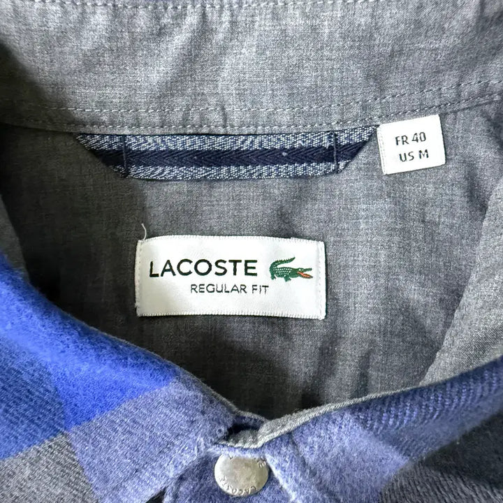 [BUNJANG] Lacoste Flannel Long Sleeve Shirt / M 라코스테 플란넬 긴팔 셔츠 0427T