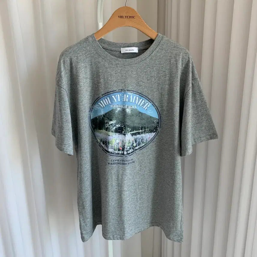 [BUNJANG] Mount Print Loose Fit T-Shirt / 마운트 프린트 루즈핏 티셔츠