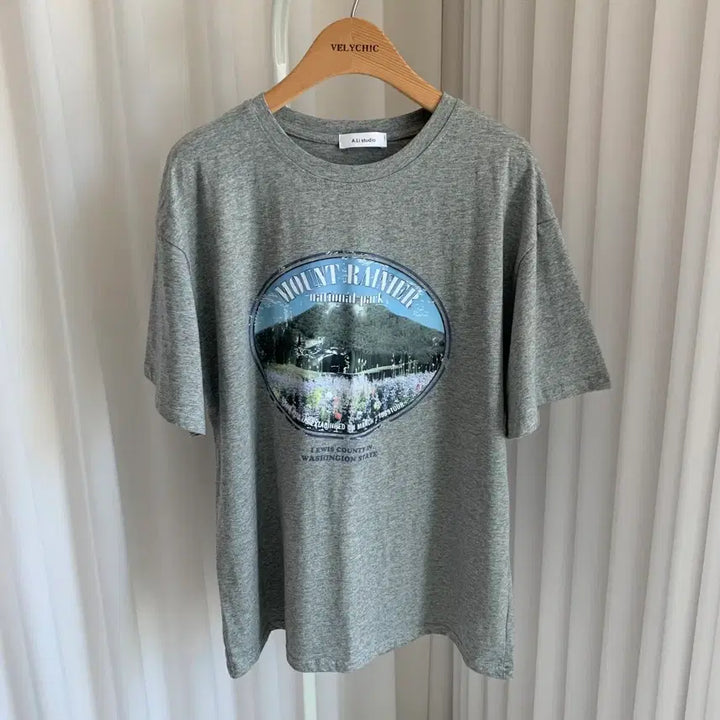 [BUNJANG] Mount Print Loose Fit T-Shirt / 마운트 프린트 루즈핏 티셔츠